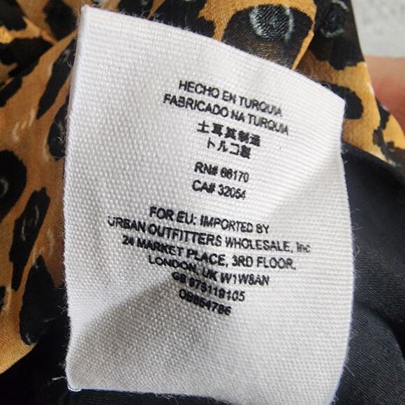 Free People Frenchie Leopard Print Ruffle Wrap Dress Women's Size M Animal Print - Picture 8 of 10